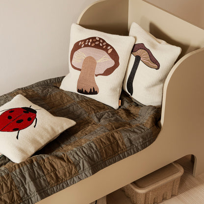 ferm Living Pillow, Embroidered - Ladybug