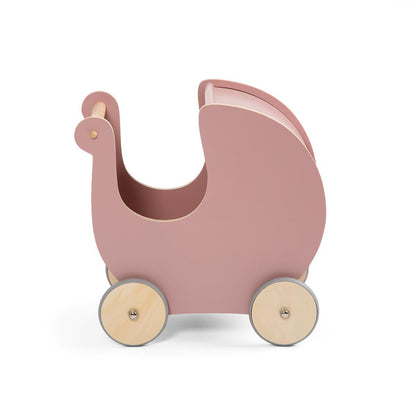 Sebra Wooden Doll Pram in Blossom Pink