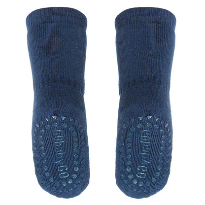 GoBabyGo Non-Slip Socks with Rubber Grips, Navy Blue
