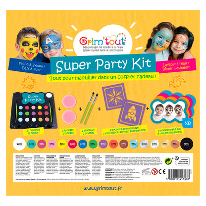 Grim Tout Face Paint, Super Party Kids - 17 Colors