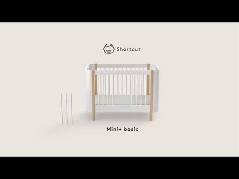 Oliver Furniture, Wood Mini+ Crib including Junior Kit – White/Oak