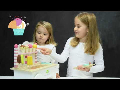 Tender Leaf, Wooden Play Food - Ice Cream Cart