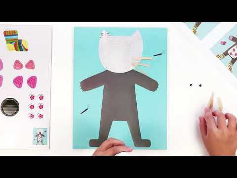 Djeco Collage Set, Animal Designs