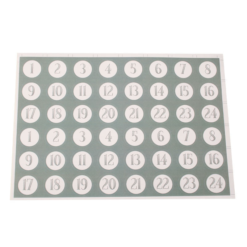 Number Stickers for Advent Calendar