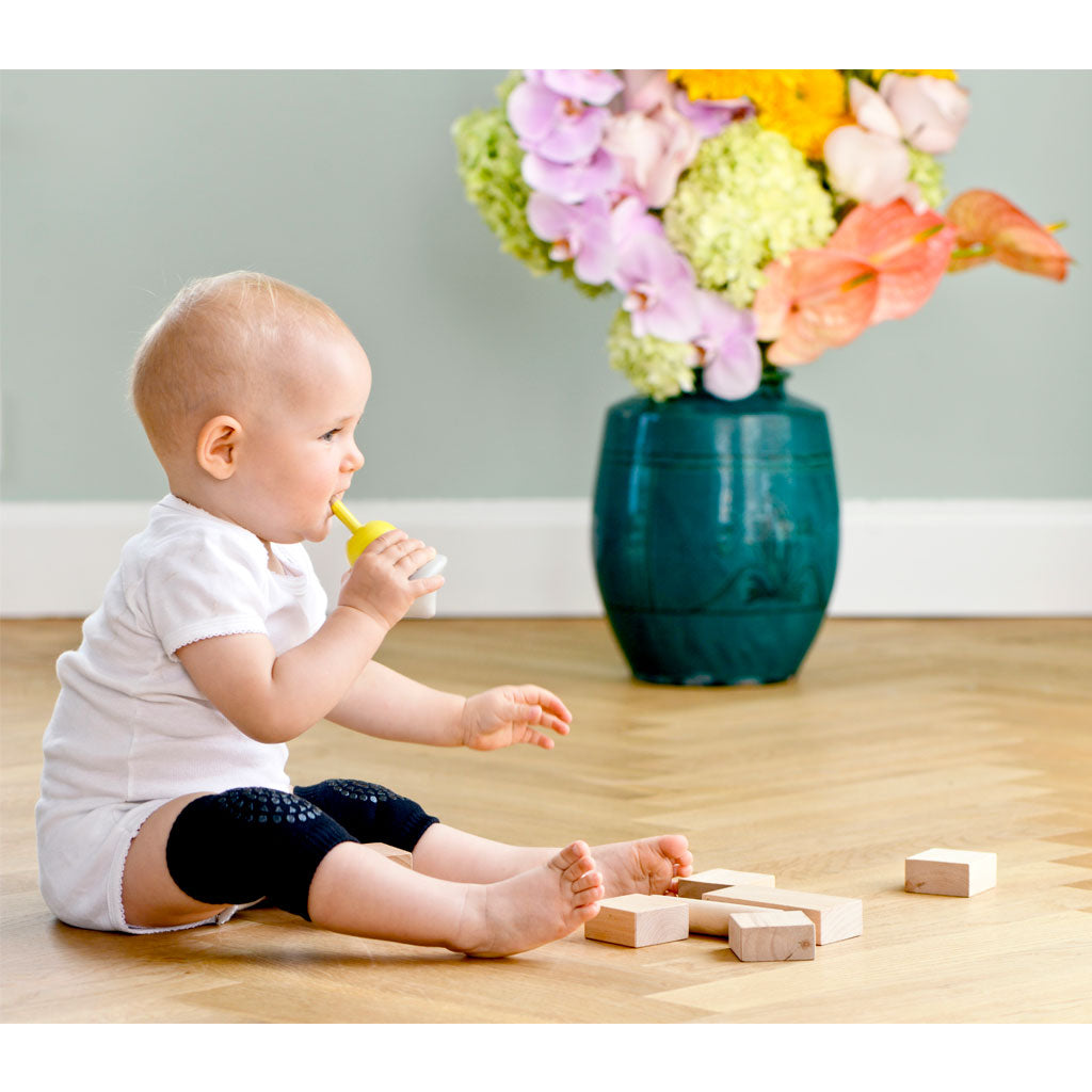 GoBabyGo Knee Pads with Rubber Dots, Black