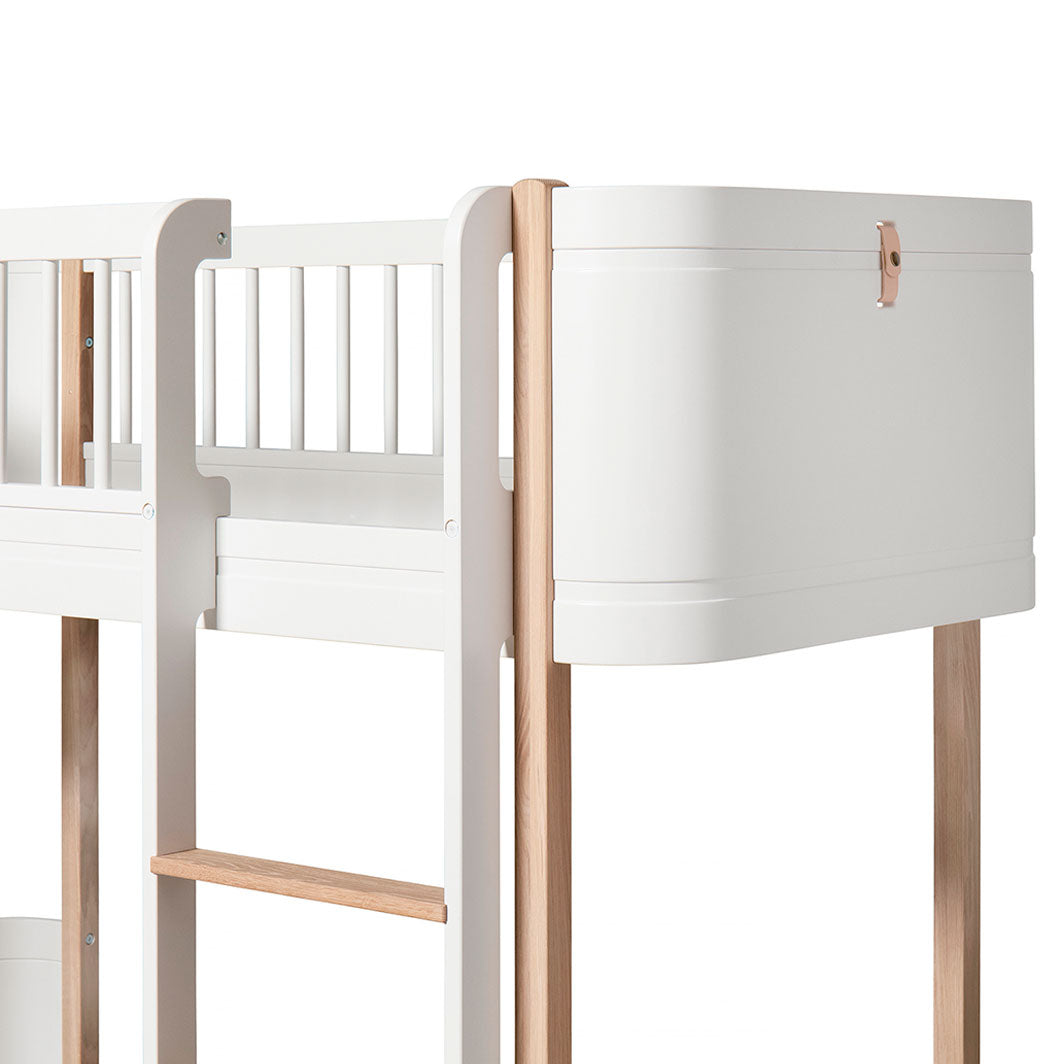 Oliver Furniture, Conversion Kit, from Wood Mini+ Crib to Mid-Height Bed - White/Oak