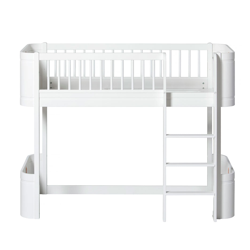 Oliver Furniture, Wood Mini+ Half-High Bed - White