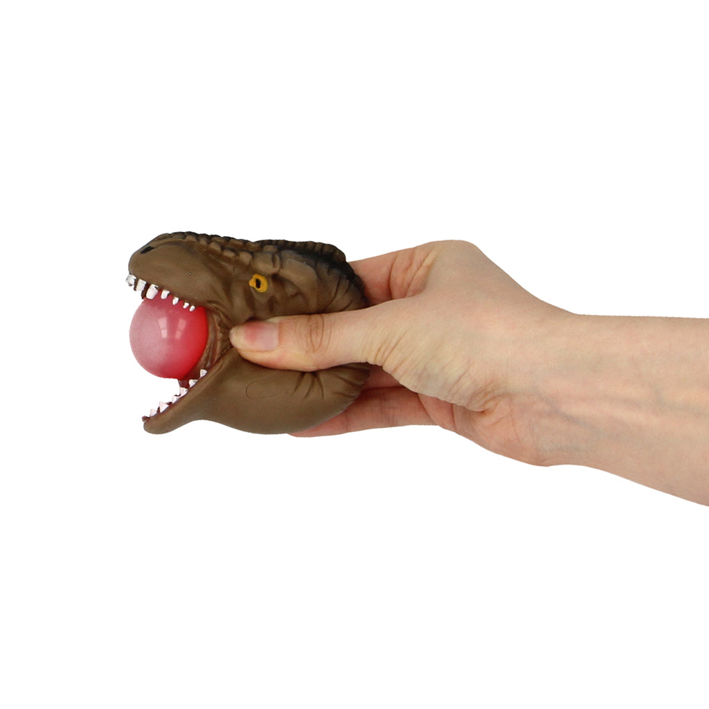 Keycraft Rubber Dinosaur Head with Bubble Tongue, Assorted