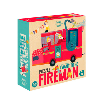Londji puslespil, I want to be Fireman - 36 brikker