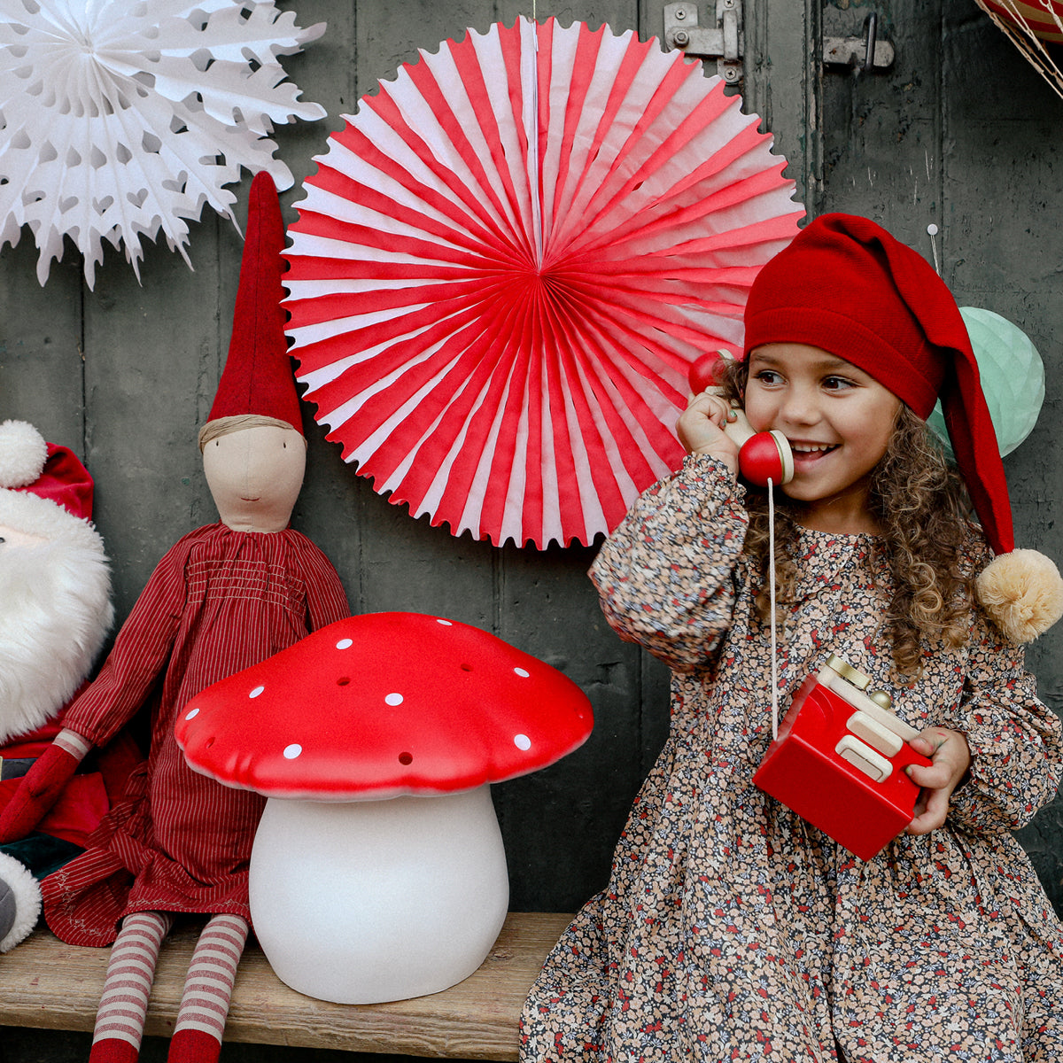 Mushroom Lamp, Medium Toadstool - Red