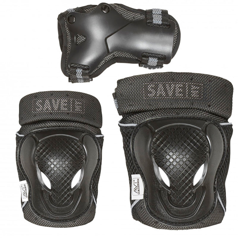 Save My Bones, Protective Gear for Roller Skating, Black - Sizes XS-L