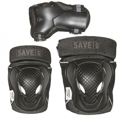 Save My Bones, Protective Gear for Roller Skating, Black - Sizes XS-L