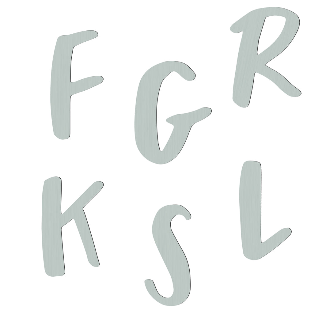 Sebra bogstaver i træ, A - Å - Eucalypsus green