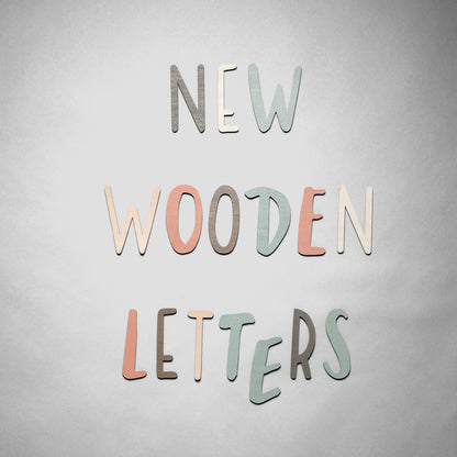 Sebra Wooden Letters, A - Å - Eucalyptus Green