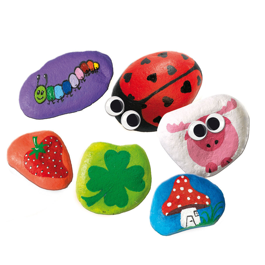 Mal på sten - Kreativt malesæt fra SES Creative