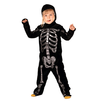 Den goda Fen Costume, Skeleton Jumpsuit – Ages 4-6