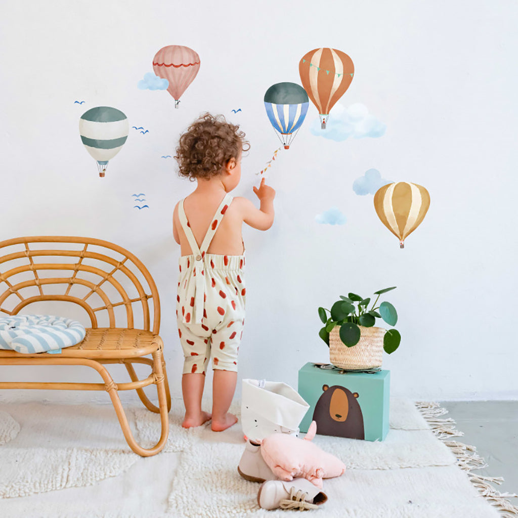 Mimi Lou Wall Sticker, Hot Air Balloons