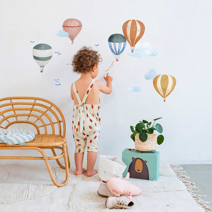 Mimi Lou Wall Sticker, Hot Air Balloons