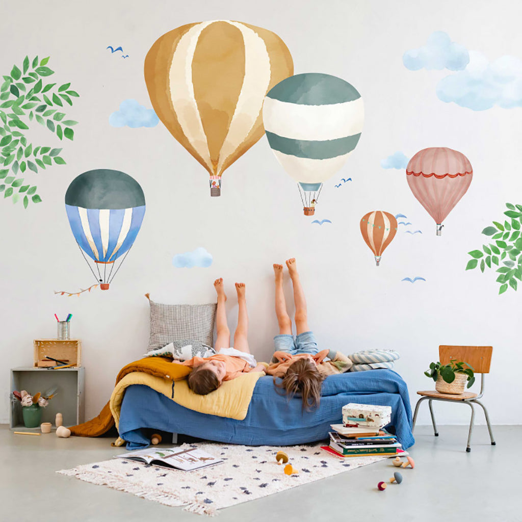 Mimi Lou Wall Sticker, Giant – Hot Air Balloons