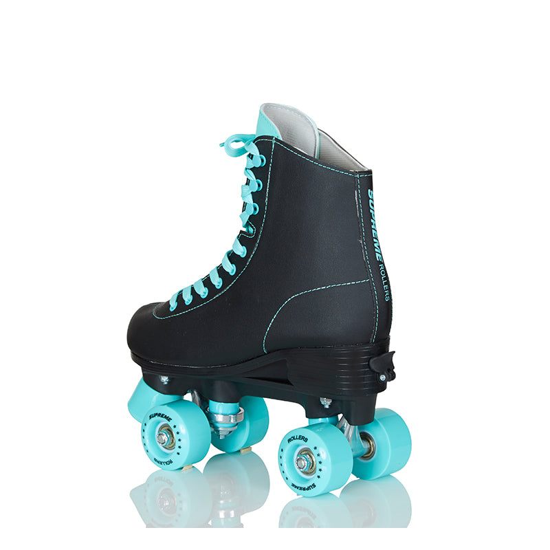 Supreme Rollers, Side-by-Side Roller Skates, Del Rey Black – Sizes 31–42