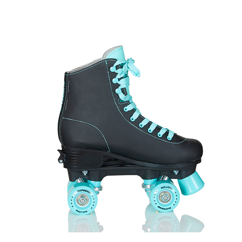 Supreme Rollers, Side-by-Side Roller Skates, Del Rey Black – Sizes 31–42