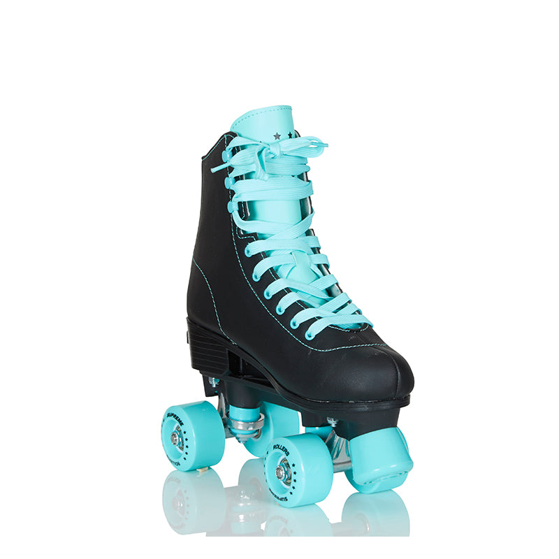 Supreme Rollers, Side-by-Side Roller Skates, Del Rey Black – Sizes 31–42