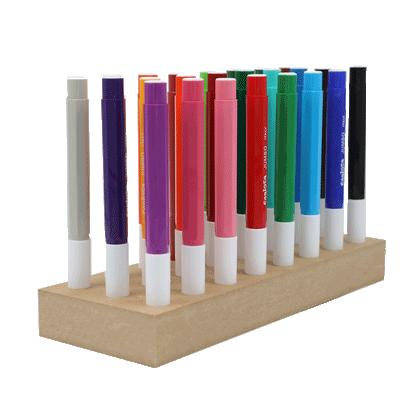 Tuscher UDEN træklods, 24 farver. tykke tuscher til børn